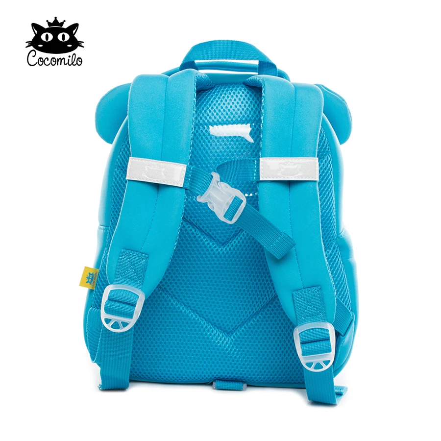Quality Waterproof 3D Bear Anti-lost School Bag Sky Blue Baby Backpack Zoo Animal Toddler Bag Boys Little Kids Kindergarten Bag