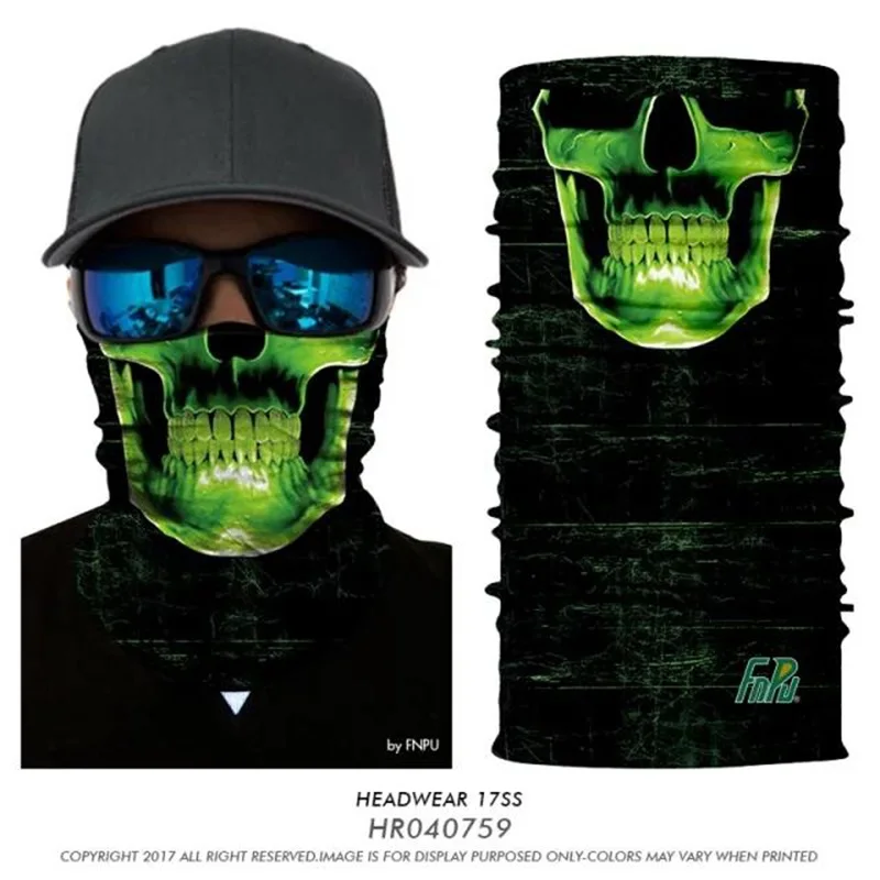 HR040759 Bandana Шарф для лица Хэллоуин 3D череп бесшовная бандана Тур де Коу мото многофункциональный шарф для езды на велосипеде Bragas Cuello бандана Наруто - Цвет: HR040759 Bandana