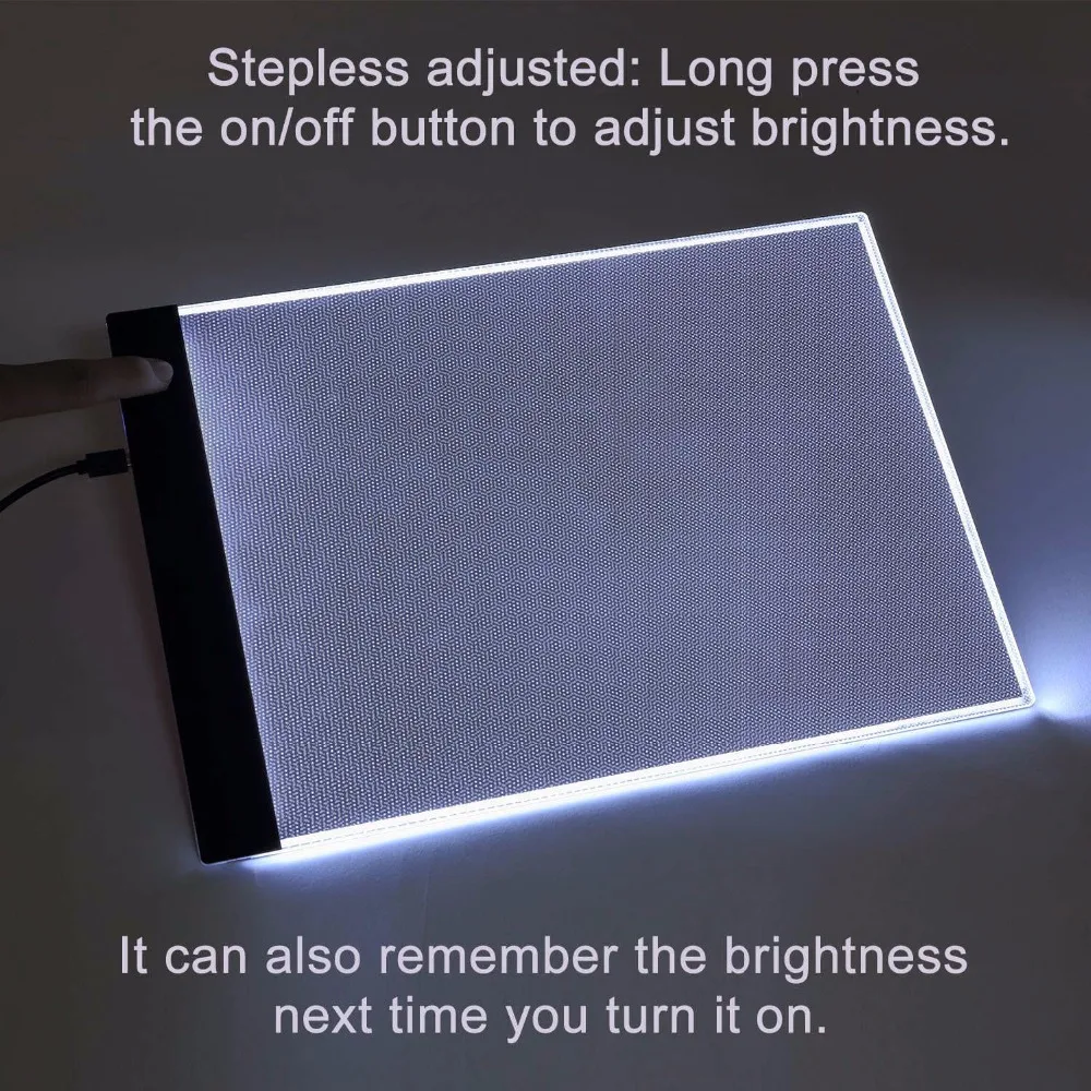 Wrumav Portable A4 size LED Light box Copy Painting Drawing Board Stencil Touch Animation Tracing Pad LightBox Tablet | Электроника