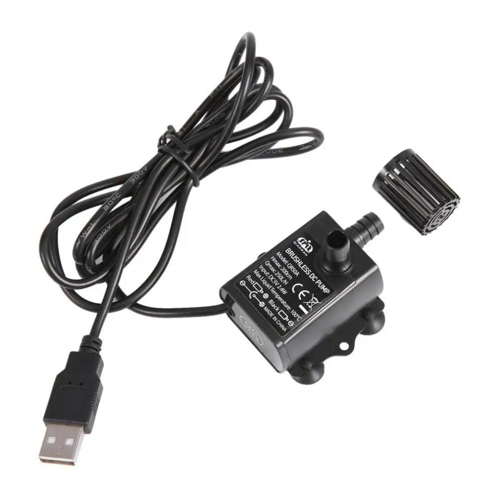 Мини DC5V бесщеточный USB фонтан для аквариума погружной насос холодного водного
