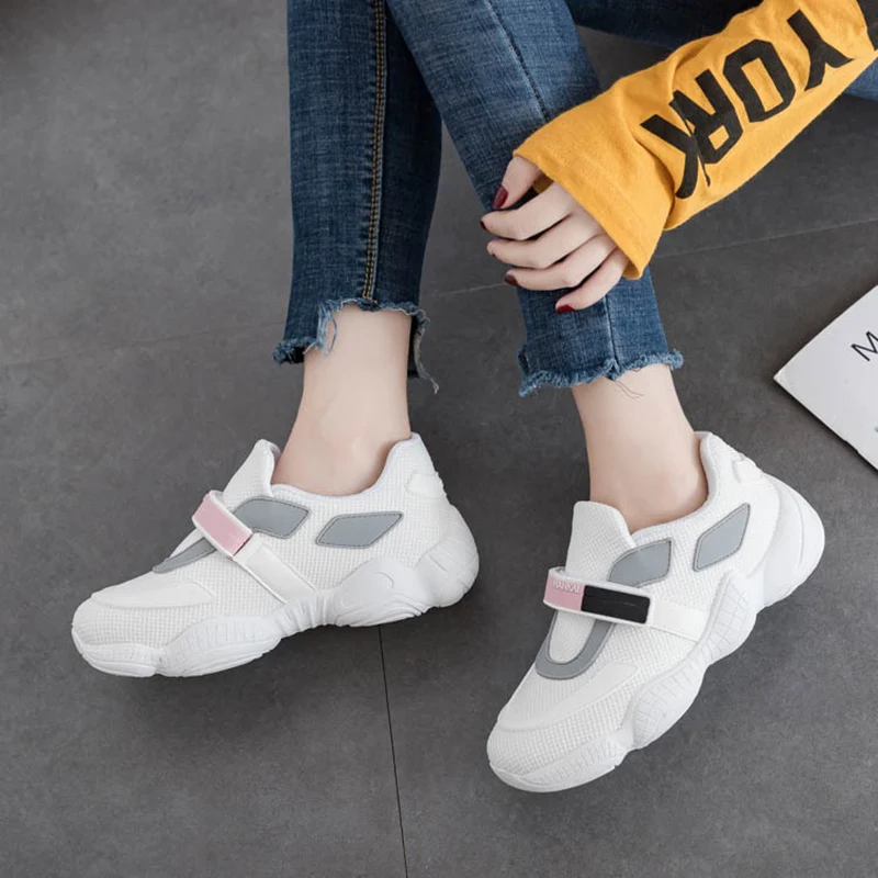 Женская Повседневная обувь 2018 осенние женские кроссовки Ulzzang Harajuku Модные дышащие