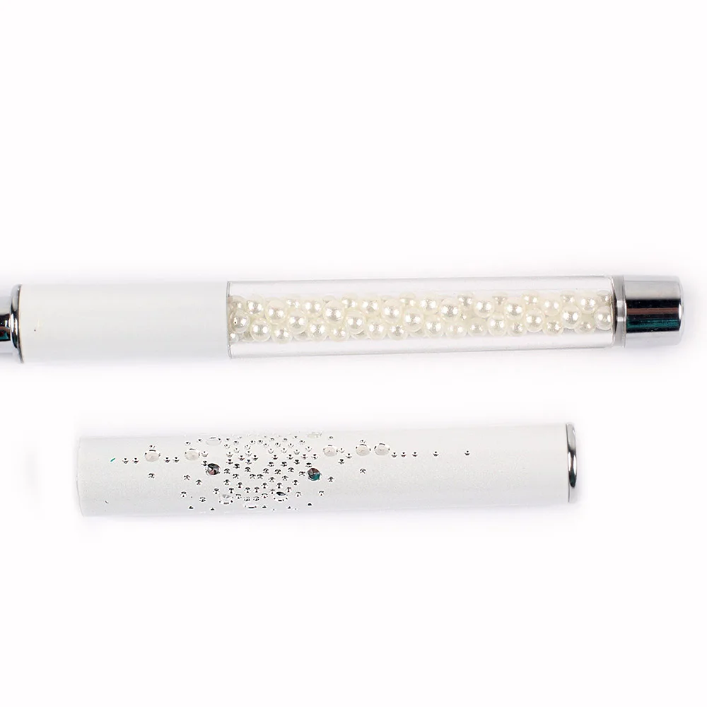 

ANGNYA 10PCS Nail Brush #10#12 Pearl Acrylic Brush White Hand Nail Acrylic Brush Kolinsky Diamond Sable Brush A120