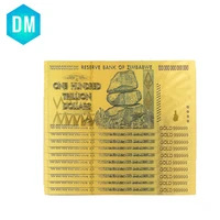 zimbabwe 24k colorful gold banknote collectible one hundred trillion dollar note money artwork 10pcs bills worth collection