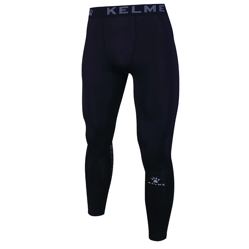 KELME мужские колготки для бега спортивные тренировочные Леггинсы Длинные компрессионные штаны 3881111 - Цвет: Black