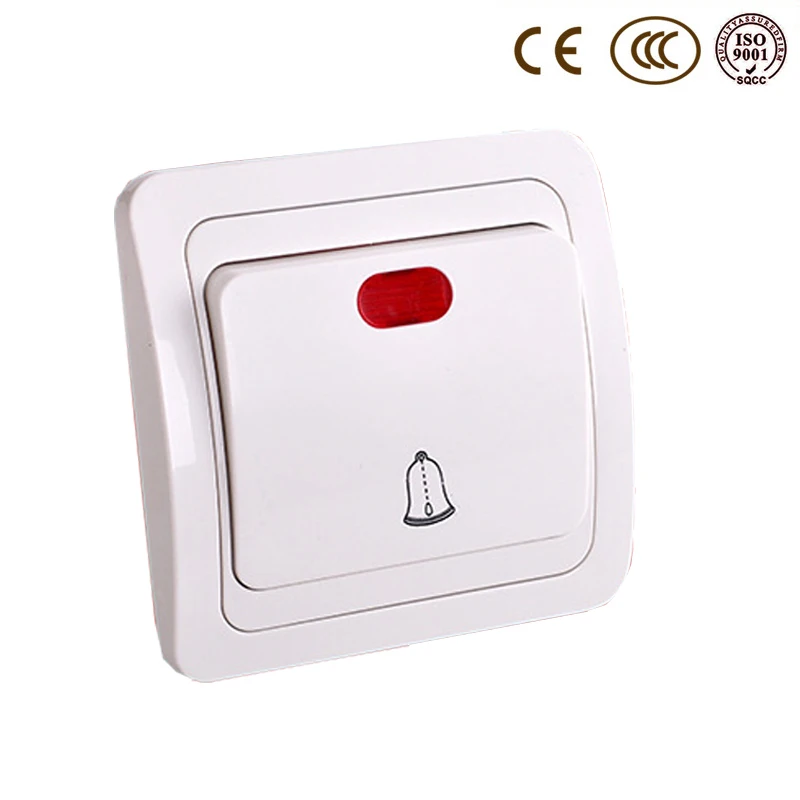 Настенный дверной звонок COSWALL стандарта ЕС/России переключатель с неоновым цвета