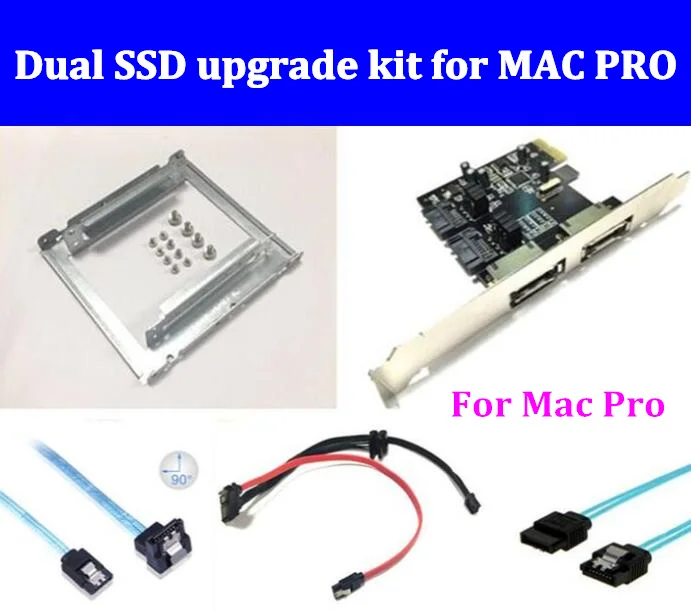 Новый комплект для обновления двойного SSD MAC PRO 1 5 (двойной лоток ssd/кабель sata/карта