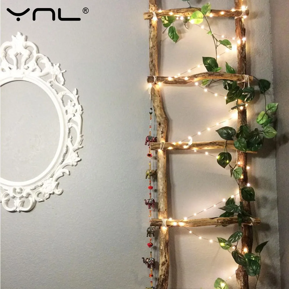 2 м 20 светодиодный гирлянда для бутылок медная проволочная из ротанга нового года