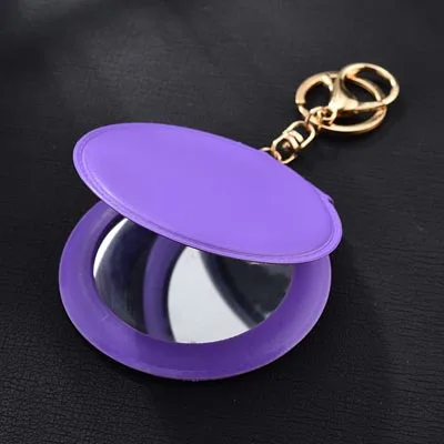 purple Персонализированный зеркальный брелок для ключей для автомобиля брелок для ключей женский брелок для сумки аксессуары ювелирный подарок EH325 - Цвет: purple