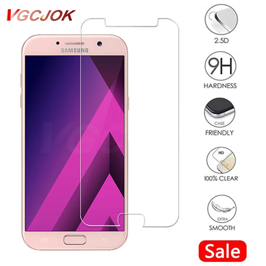 Защитное стекло 9H для Samsung Galaxy A3 A5 A7 J3 J5 J7 2015 2016 2017 2018 защита экрана пленка|Защитные