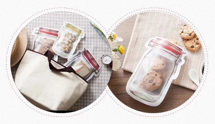 Ziplock сумка для хранения пищевых продуктов на холодильнике, сумка для хранения 3 шт./партия, Экологичная, на молнии, с замком, для сушеных фруктов, для закусок, для кухни, органайзер, сумка EGF327