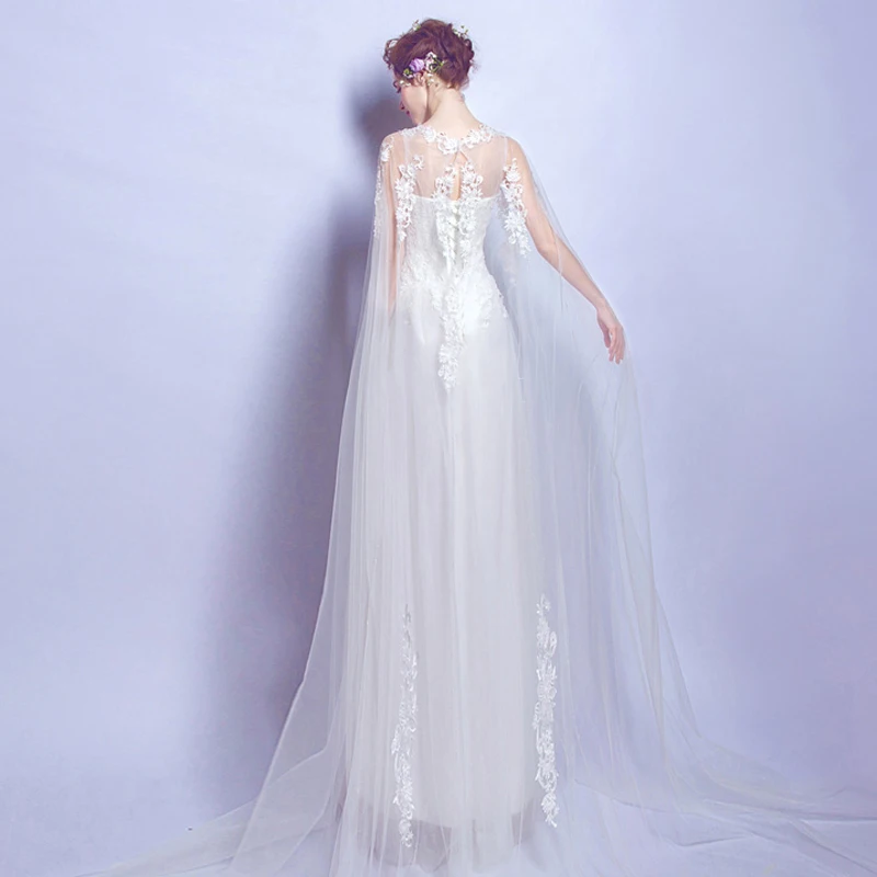 Vestido De Noiva простое свадебное платье с длинными рукавами 2019 трапециевидная