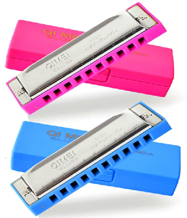 Гармоника с 10 отверстиями музыкальные инструменты синяя гармоника музыкальный