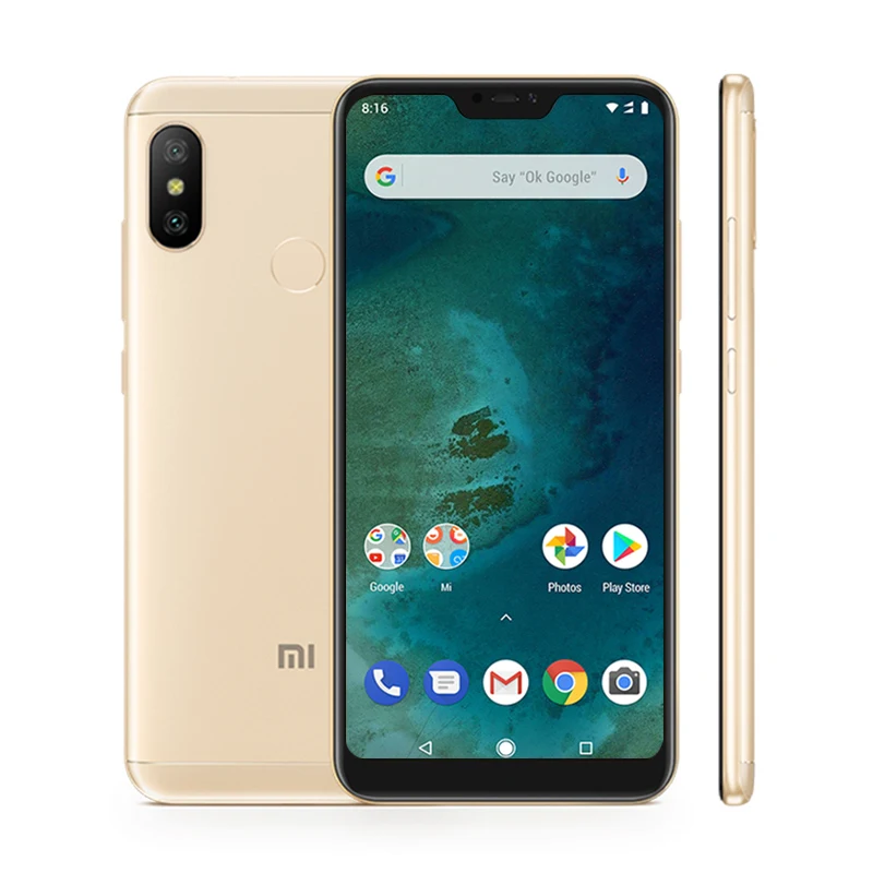 Свободный налог! глобальная версия Xiaomi Mi A2 Lite 4 GB 64 Android 8 1 Смартфон Snapdragon 625 Octa Core 5 84