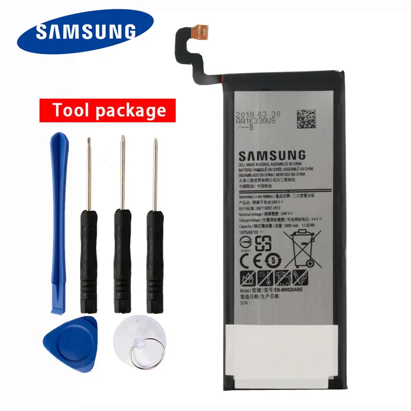 Оригинальный высококачественный аккумулятор для Samsung GALAXY Note 5 EB BN920ABA N920P N9200 N920t N920c