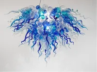 Chihuly Handmade Blown Glass Bubbles Multi Blue Color Chandeliers LED Chandelier Light Fixture for living Room