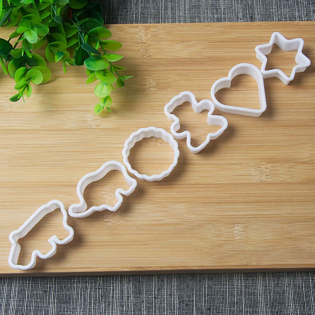 Прямая поставка Пластиковая форма для печенья 6 шт. в наборе выпечки форме