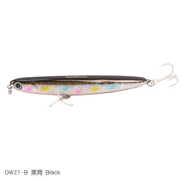 Tsurinoya DW27 110 мм 13 г Topwater карандаш жесткая приманка для рыбалки искусственная приманка со звуковым стальным шариком - Цвет: DW27 B
