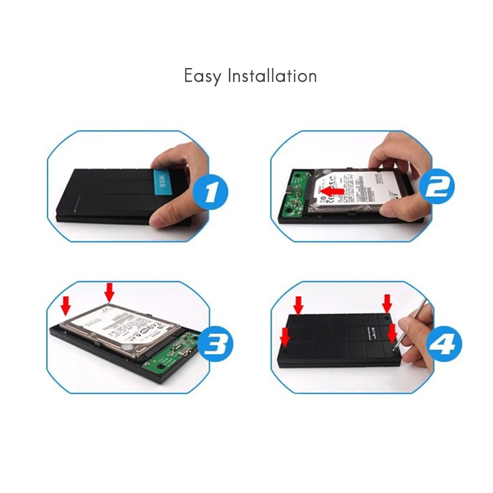 Чехол SSK для жесткого диска 2 5 дюйма SATA на USB3.0 адаптер SSD 1 ТБ Модель C внешнее