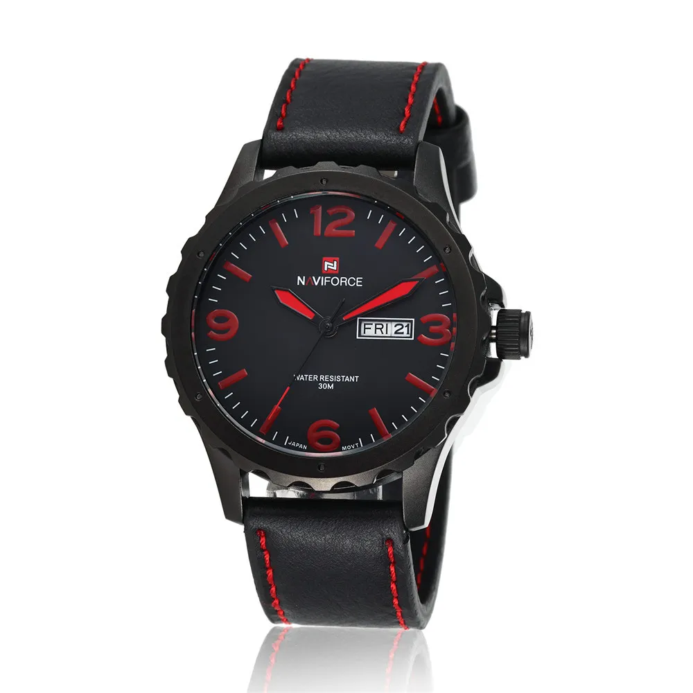 Новые мужские часы NAVIFORCE модные спортивные кварцевые часы мужские часы лучший бренд класса люкс Бизнес водонепроницаемые часы Relogio Masculino - Цвет: Фиолетовый