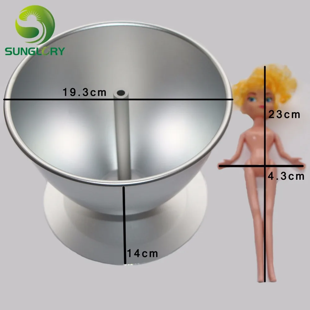 Fondant выпечки DIY Bobbi девушка платье торта сковорода алюминиевый Бобби кукла