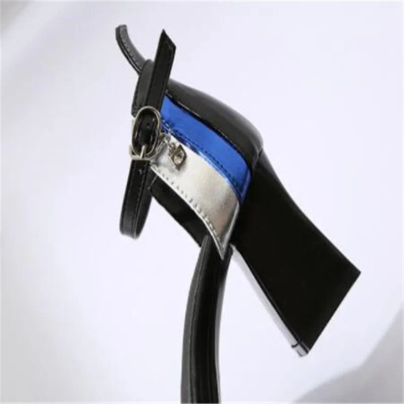 Женские босоножки на высоком каблуке черные ажурные сандалии с острым носком