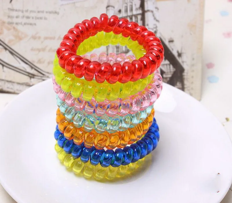 10 шт. эластичные силиконовые резинки для волос|gum for hair|telephone wirefashion headband |