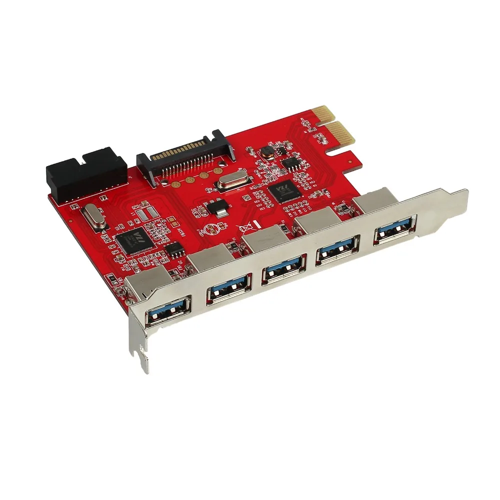 (Отправка из Испании) 5 портовый PCI E Express на концентратор USB 3 0 карта адаптера