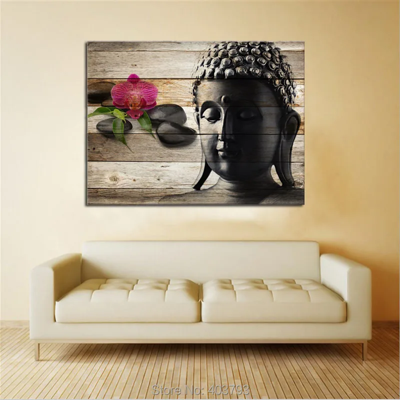 Будда холст стены искусства хорошо разработанный двойной экспозиции