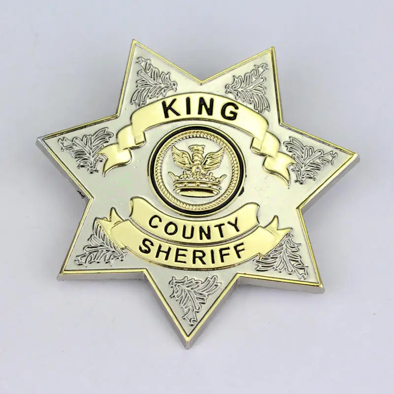 ТВ ходячих мертвецов сотрудник металлический штырь County Sheriff одежды Футболка и