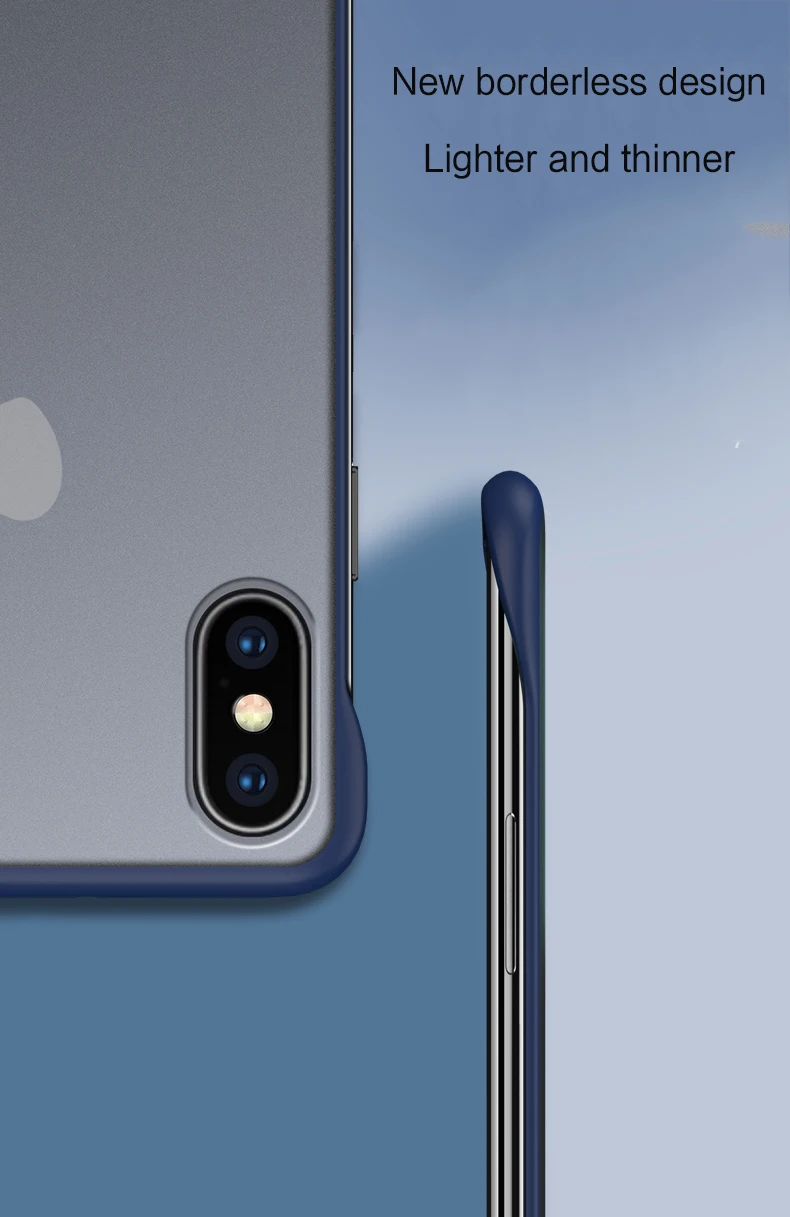 Для iPhone 6 S 7 8 Plus чехол Cenmaso Бескаркасный прозрачный матовое кольцо покрытие PC для Iphone X XR XS Max чехол