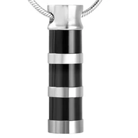 cylinder jewel urn necklace stainless steel cylinder memorial keepsake pendant for ashes three bands pendant necklace cremation