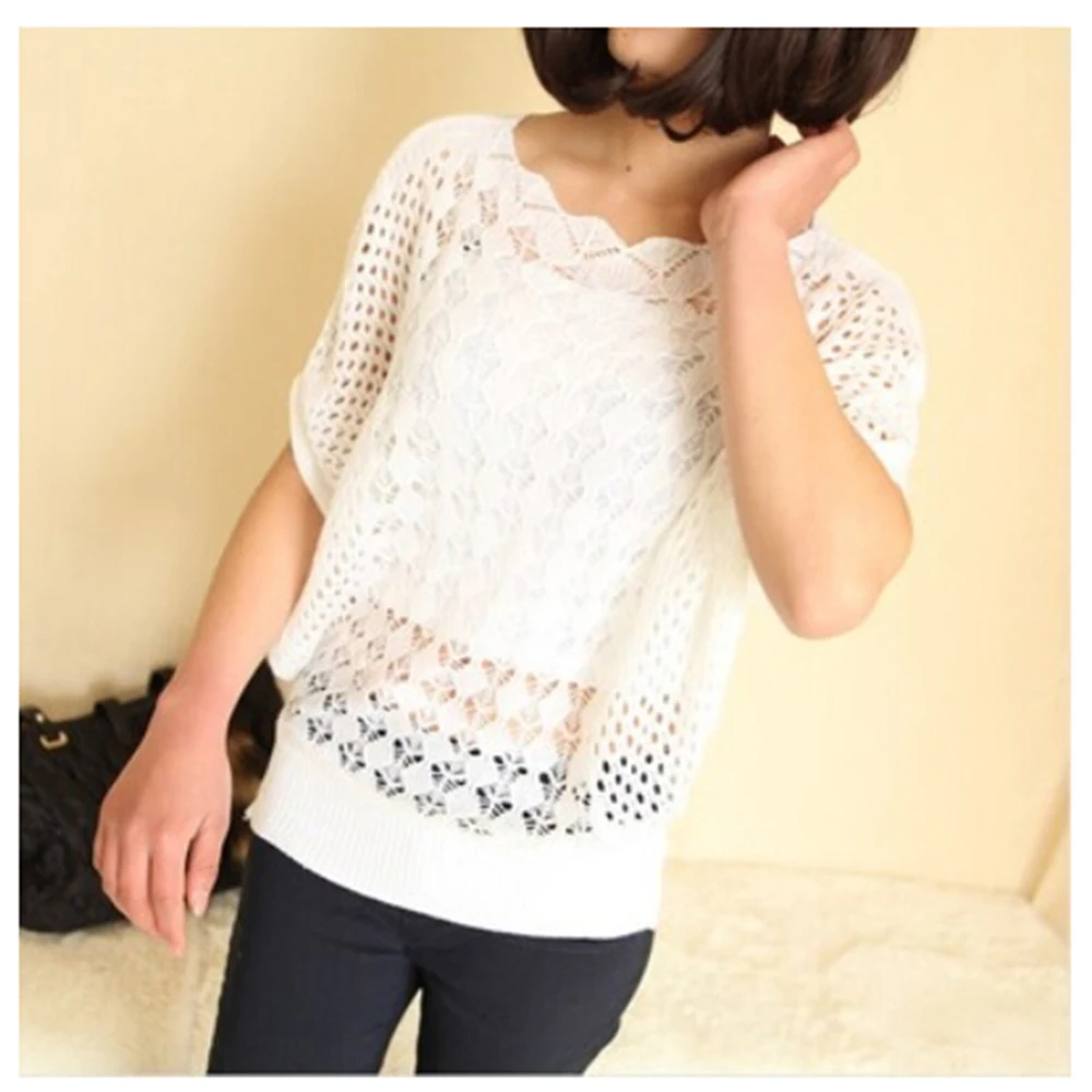 Новый 2016 мода женская одежда конфеты цвета свободной женщины с крючком вязаная