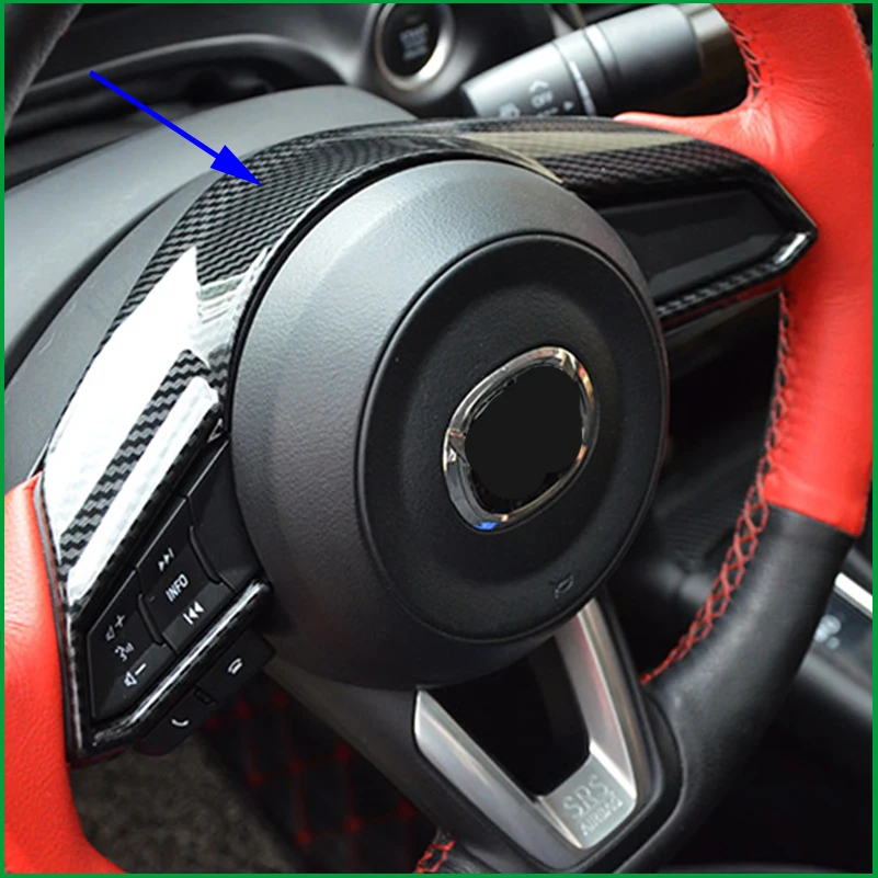 Авто Стайлинг ABS хромовое углеродное волокно Принт Стиль рулевое колесо панель