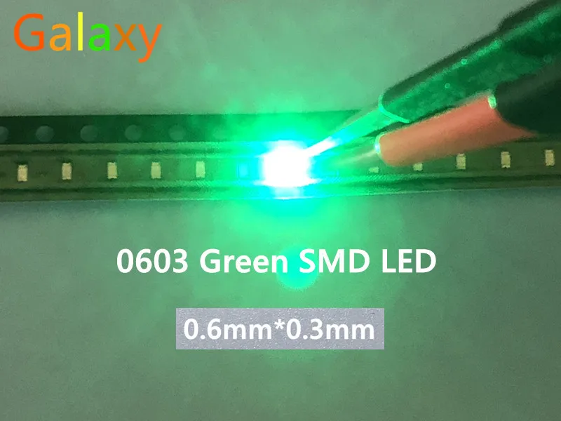 50 шт./лот SMD 0603 led супер яркий зеленый прозрачный светодиод smd LED зеленые диоды 1 6*0 8*0