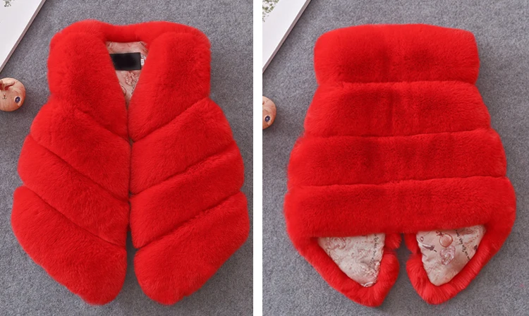 Toddler Girl Vest Girls Fur Outerwear 2019 New Fashion Thick Warm Faux Environmentally Friendly Winter Kids Vests | Детская одежда и