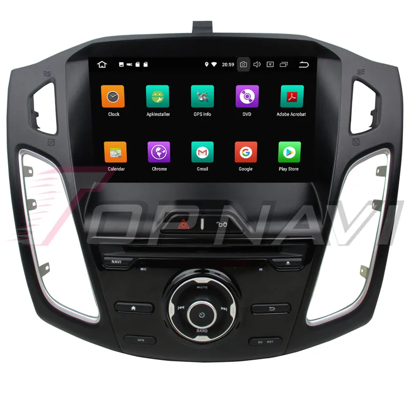 Topnavi четырехъядерный Android 8 1 Автомобильный GPS навигатор для Ford Focus 2012 2013 2014 2015 2016