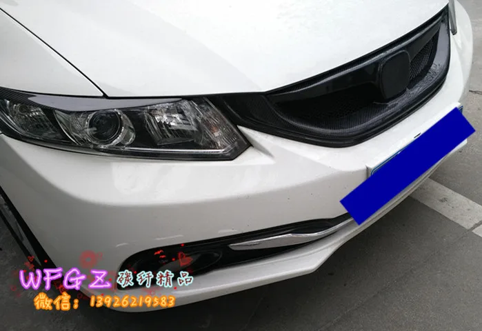 Подходит для автомобильного гриля HONDA CIVIC 9 GEN 2014 из углеродного волокна высокого