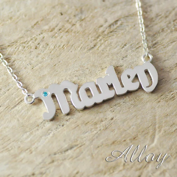 Изготовленное на заказ ожерелье из сплава с именем камня любое имя может быть
