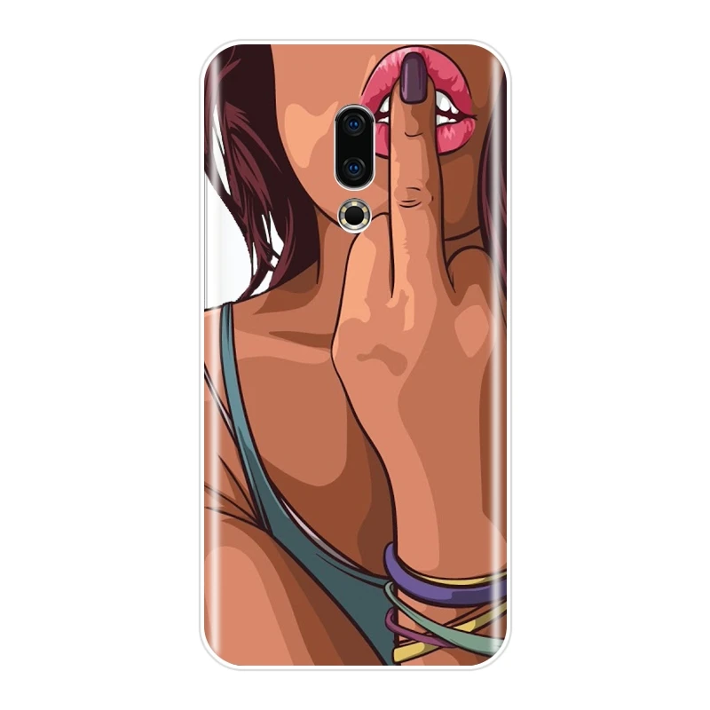 Back Cover For Meizu 16th 16x 15 Lite 16 Plus Soft Silicone Black Hot Sexy Girl Summer Phone Case U10 U20 Pro 6 7 | Мобильные
