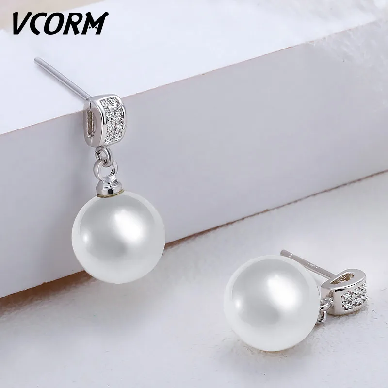 VCORM модные маленькие серьги гвоздики с кристаллами для женщин милые имитацией