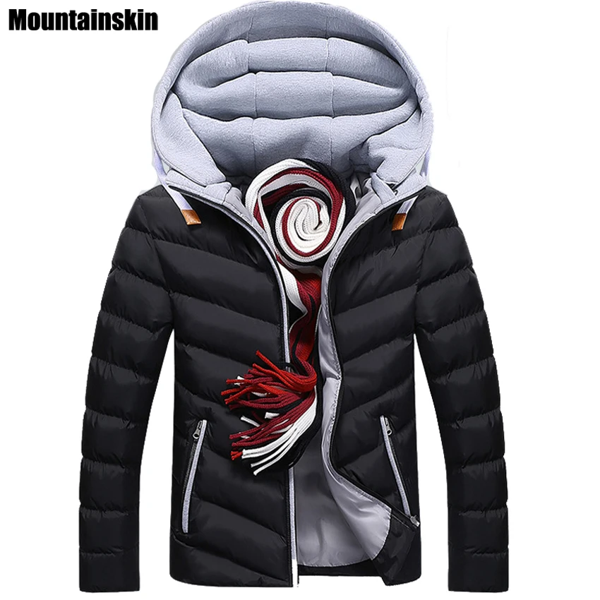 Moutainskin 4XL Зимняя парка мужская верхняя одежда повседневное пальто с капюшоном