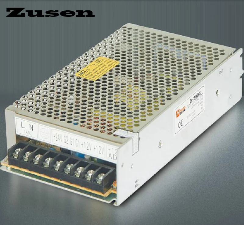 Zusen D200W A двойной выключатель питания выход 200 Вт 110 В/В переменного тока до 5 ~ 12 В