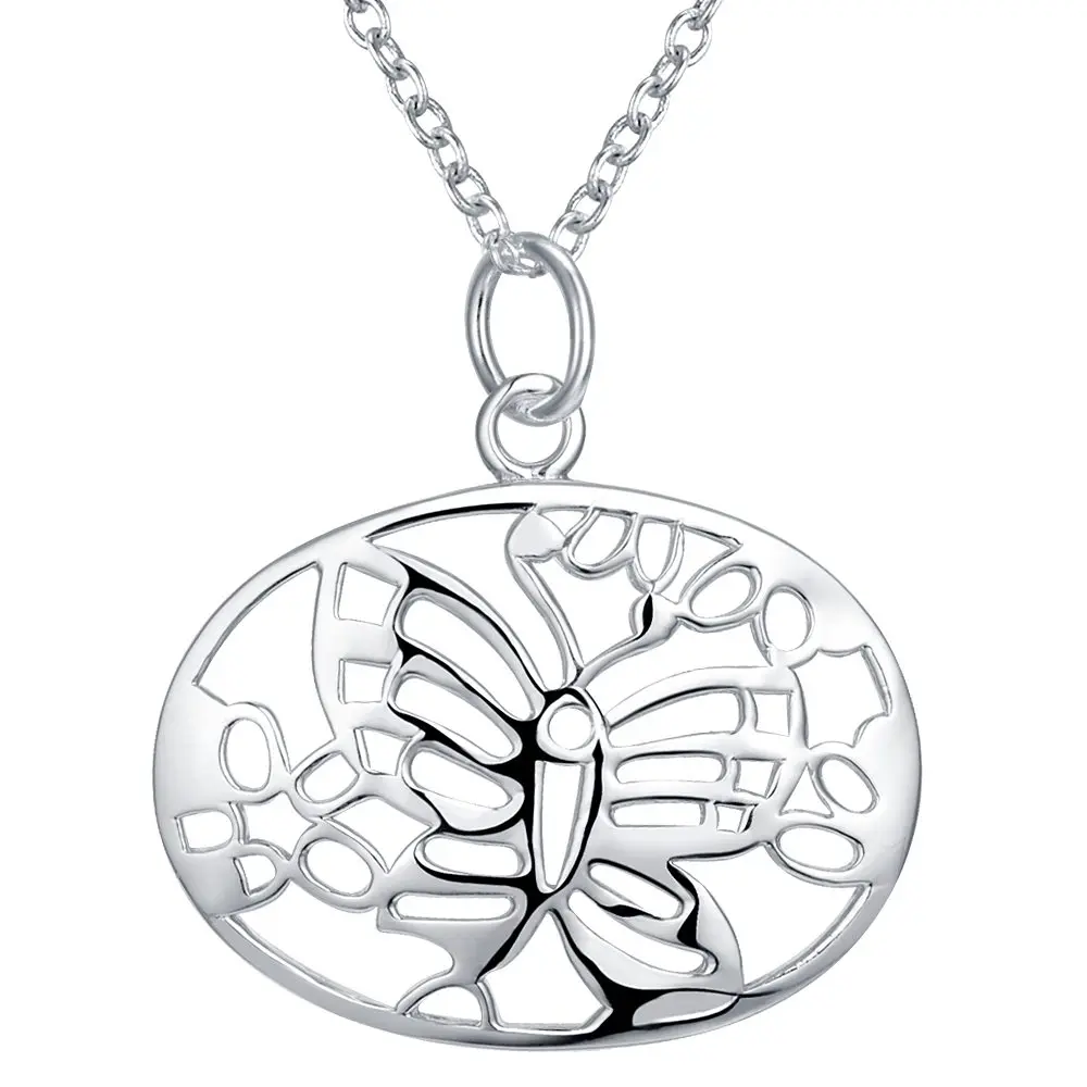 Оптовая продажа подвеска женская бижутерия ожерелье с рисунком бабочки AN340|fashion