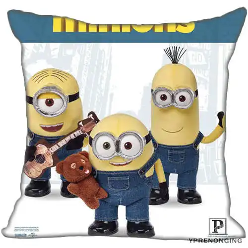 Pillowcase Для наращивания с лучшими продажами и изображением миньонов из мультфильма «Гадкий я»(1) Подушка Чехол Спальня дома квадратная Наволочка на молнии(с одной стороны)#190404-01-195 - Цвет: Pillowcase