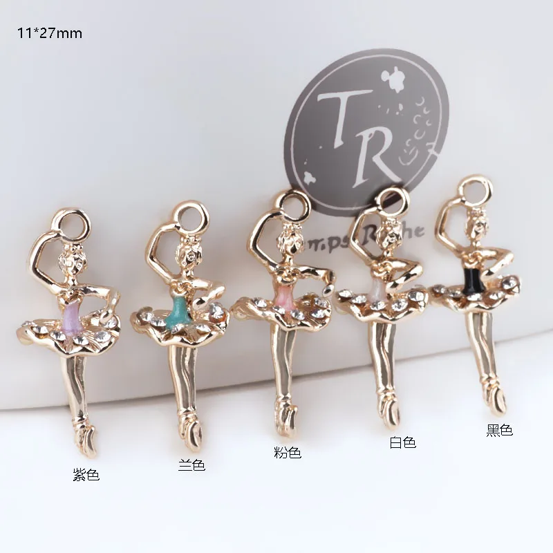 KYIGUK эмаль сплава bling балетные костюмы Девушка мотаться серьги DIY кулон украшение