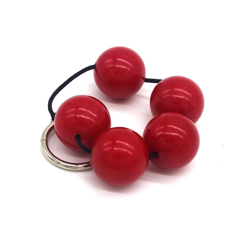 5 красных жемчужных бусин Анальная пробка большой шар секс-игрушки для лесбиянок