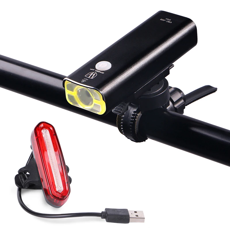 

Bike Light Front Handlebar Usb Rechargeable Cycling Led Light Battery Flashlight Torch Headlight Bicycle Accessories