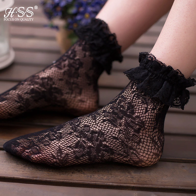 Модные женские кружевные носки HSS для девочек в стиле Харадзюку милые винтажные