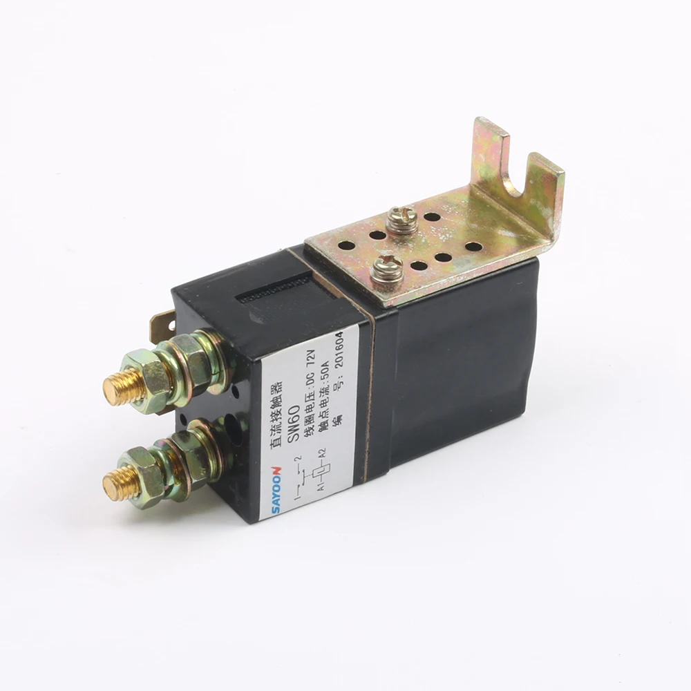 SW60 1NO(нормально открытый) 12V 24V 36V 48В 60В 72В 50A контактор постоянного тока ZJW50A для мотор погрузчик электромобиль захватить wehicle автомобильная лебедка