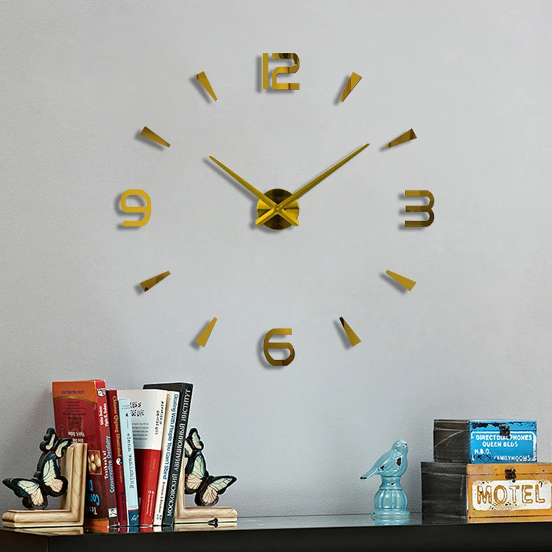 muhsein домашний декор кварцевые Diy настенные часы Horloge часы для гостиной металлическое акриловое зеркало 37 дюймов